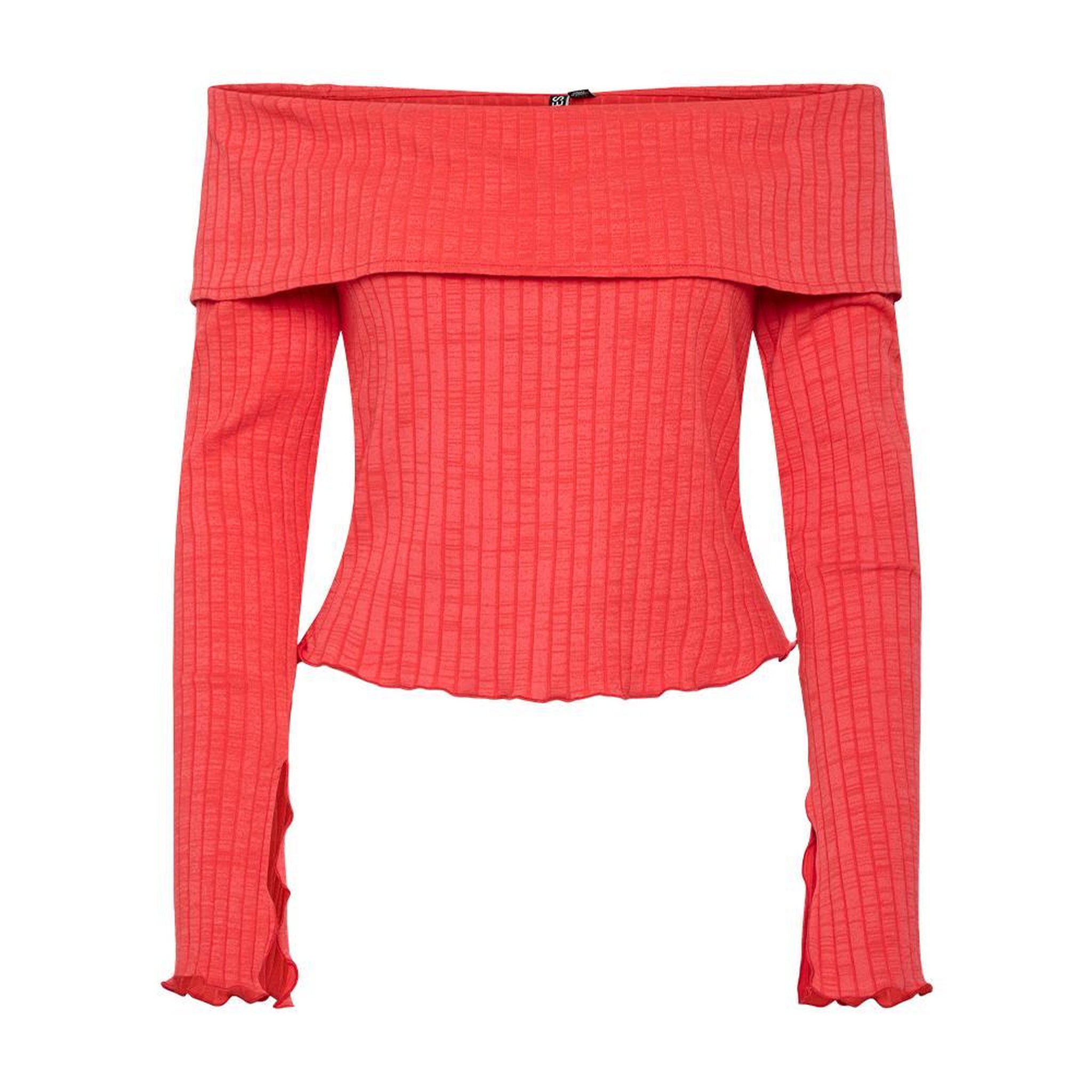 Pieces T-Shirt Rouge Femme Pieces Jazmine. Coloris disponibles : Rouge