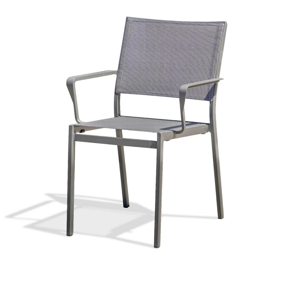 DCB GARDEN Salon de jardin - 8 places - Aluminium - Anthracite - STOCKHOLM