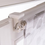 CENTRALE BRICO Lot de 2 supports sans perçage barre de vitrage fenêtre standard, 10mm blanc