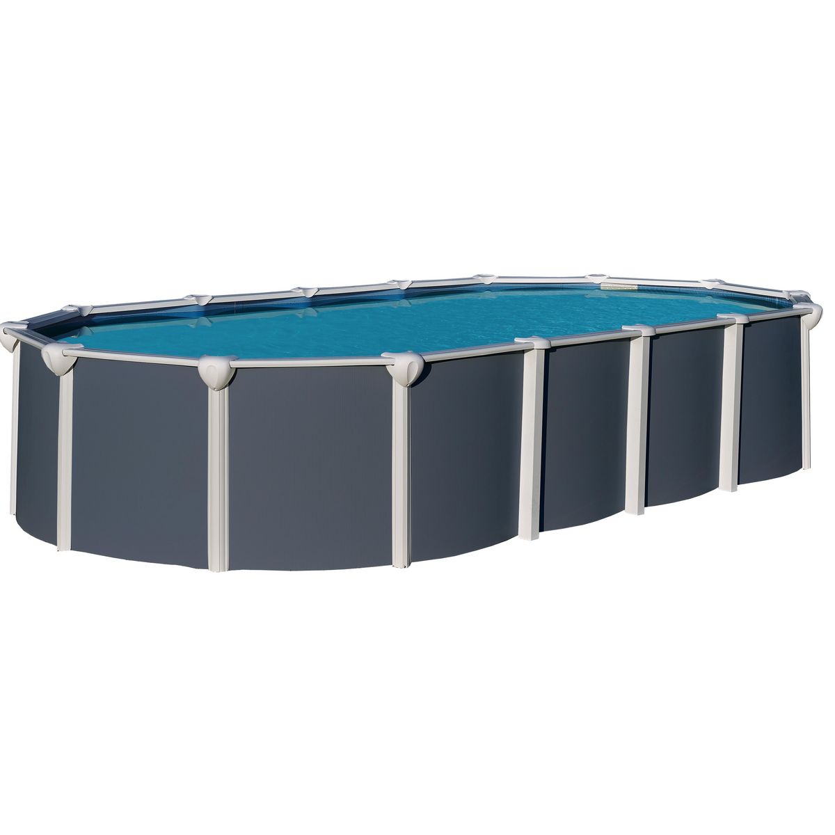 trigano Piscine acier ovale anthracite