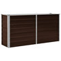 Voir la diapositive 2 : VIDAXL Lit sureleve de jardin Marron 160x40x77 cm Acier galvanise
