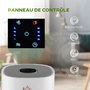 Voir la diapositive 6 : HOMCOM Purificateur d'air 50 W 4 vitesses mode silencieux - filtre HEPA, charbon actif -  jusqu'à 24 m² - débit d'air pur 225 m³/h - timer - ABS blanc gris