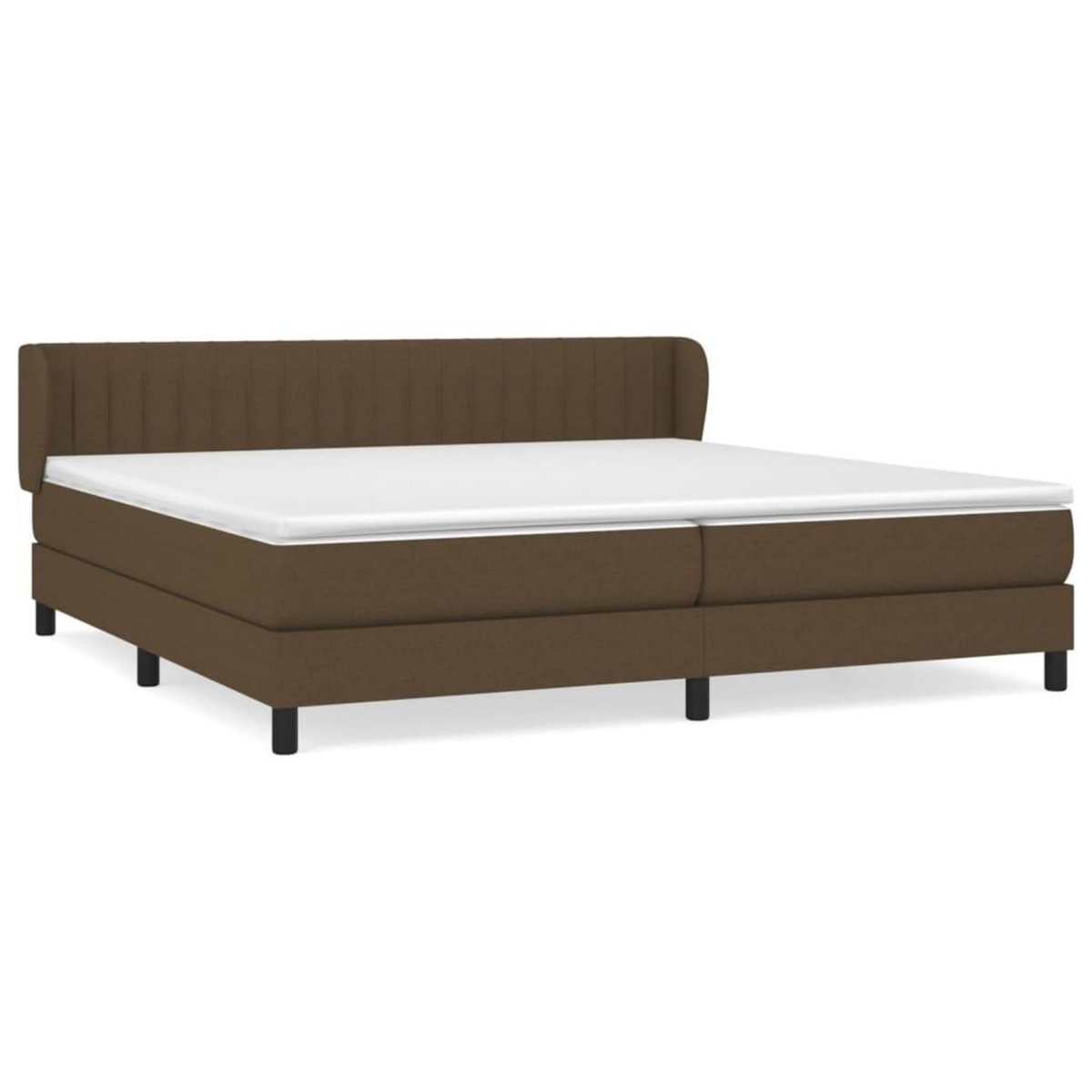 VIDAXL Sommier a lattes de lit avec matelas Marron fonce 200x200 cm