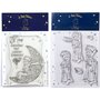 6 Tampons transparents Le Petit Prince Lune et planète