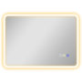 Voir la diapositive 1 : HOMCOM Miroir lumineux LED salle de bain 50 x 70 cm bluetooth interrupteur tactile lumière réglable 3 couleurs fonction anti-buée et mémoire