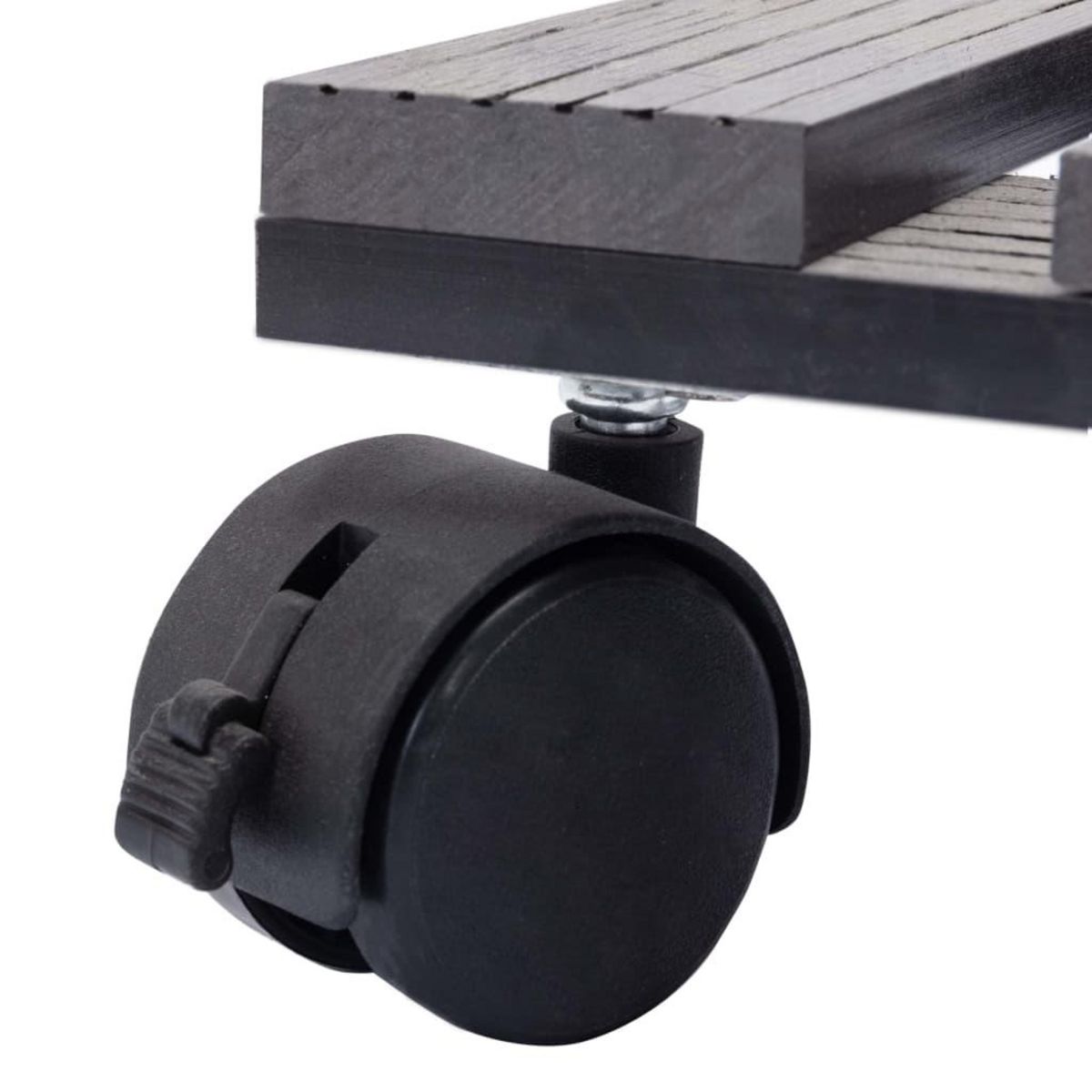 VIDAXL Chariots a plantes 4 pcs Gris 30x30x7,5 cm WPC