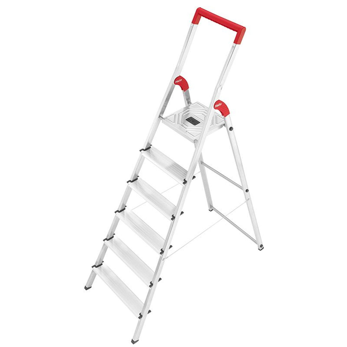 HAILO MS LINE - Escabeau ménager pliable en aluminium 6 marches ultra léger Hailo L50