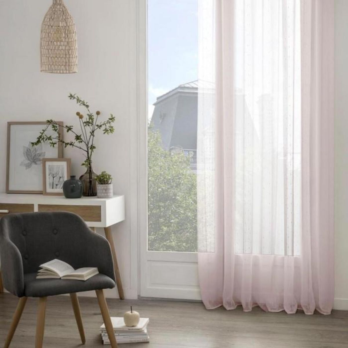 ATMOSPHERA Rideau Voilage  Anissa  140x240cm Rose