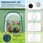 Voir la diapositive 5 : OUTSUNNY Mini serre de jardin pop up avec sac de transport - porte zippée enroulable - dim. 70 x 70 x 80 cm - PVC transparent vert