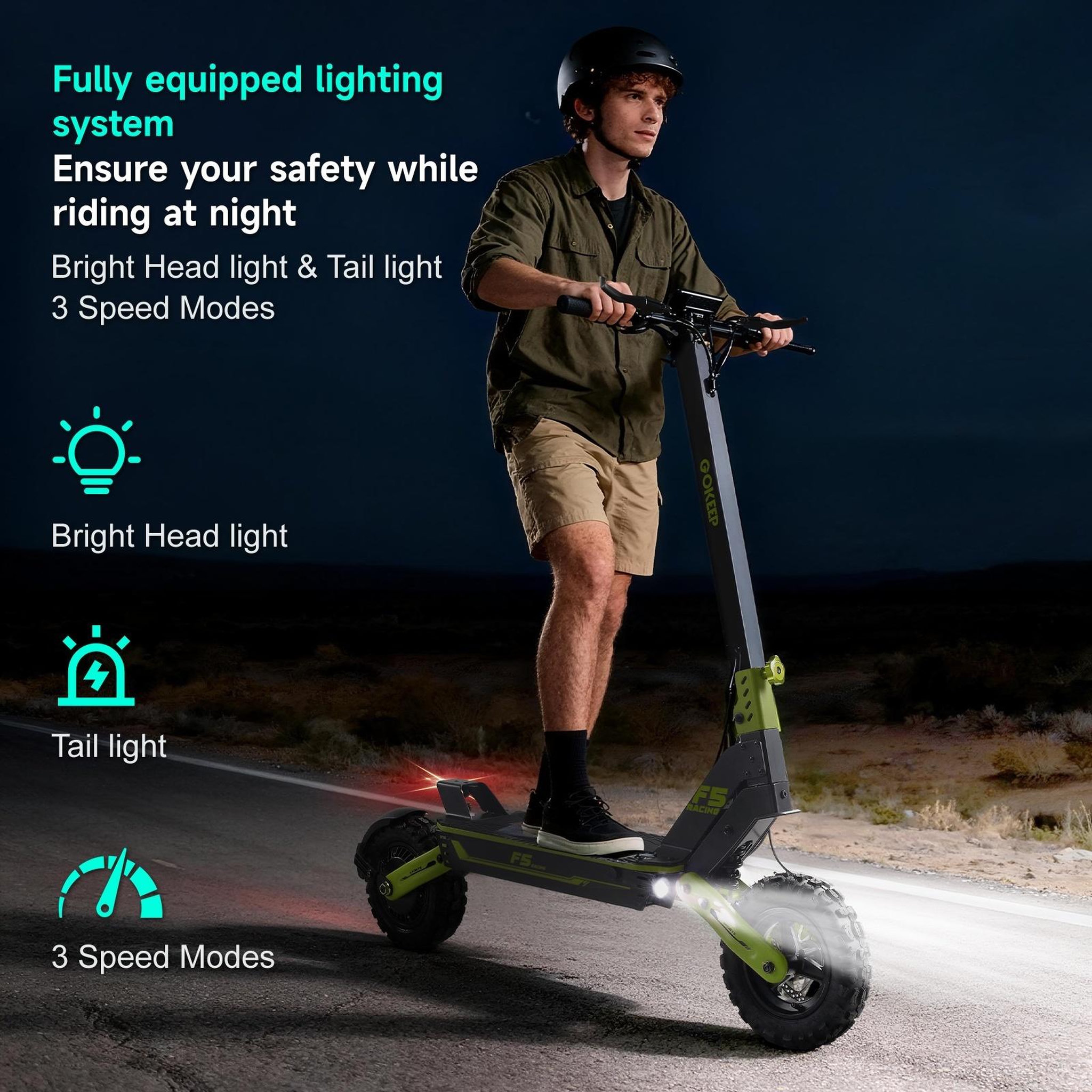 Voir la diapositive 2 : GOKEEP Trottinette électrique pliable GOKEEP F5, 11 pouces