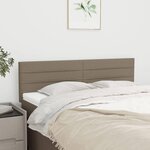 VIDAXL Tetes de lit 2 pcs Taupe 72x5x78/88 cm Tissu