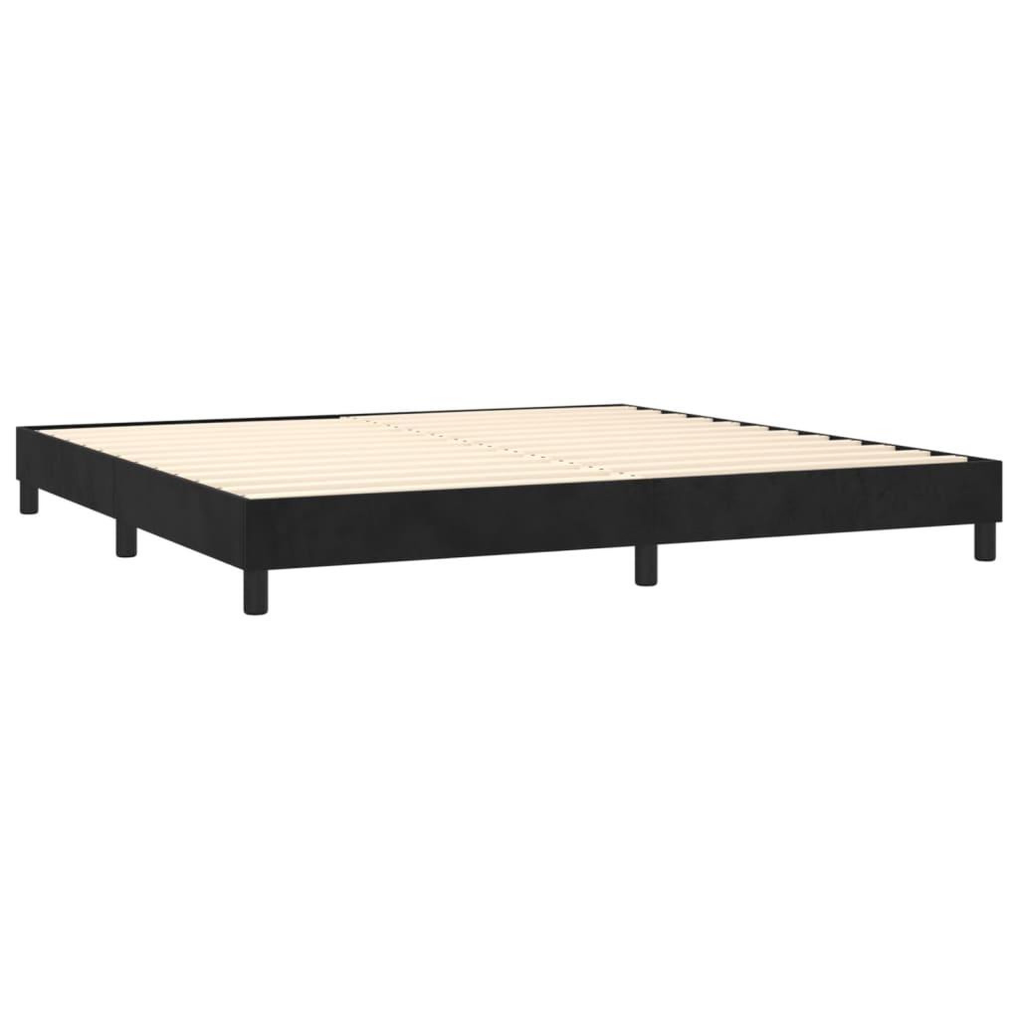 Voir la diapositive 4 : VIDAXL Cadre de lit sans matelas noir 200x200 cm velours
