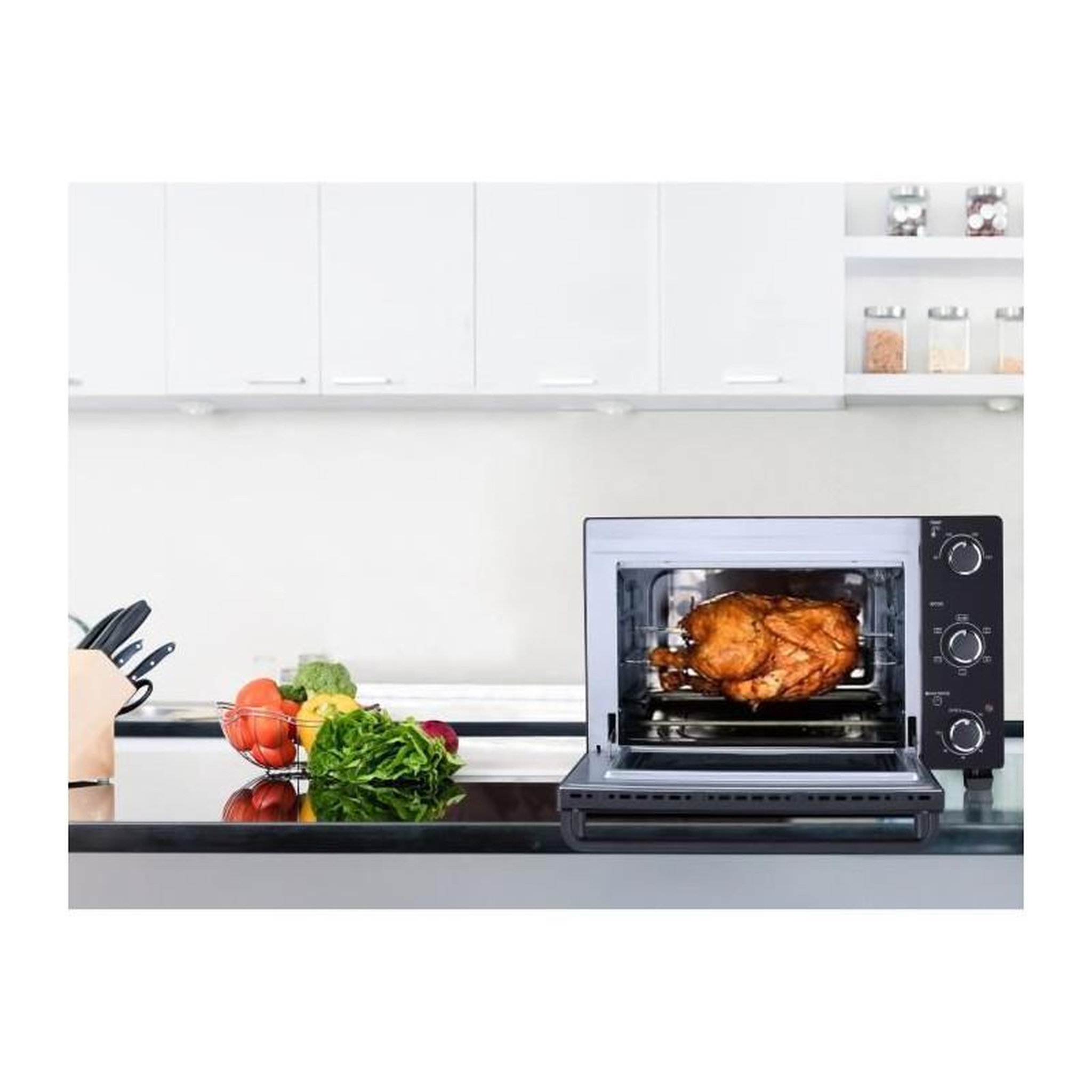 Voir la diapositive 6 : CONTINENTAL EDISON CONTINENTAL EDISON CEMF35B4 - Minifour electrique 35L noir - 1500W - Rotissoire, Convection naturelle