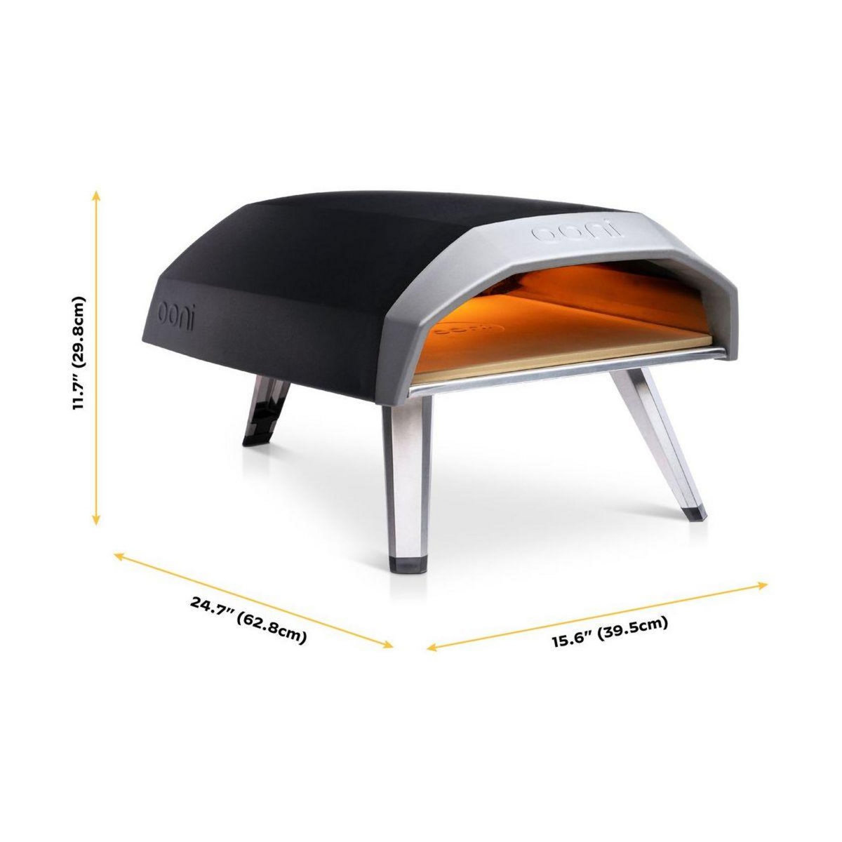 OONI Four à pizza gaz Koda 16 noir pizza 40 cm, préchauffage 20 min, de 155 à 500°C