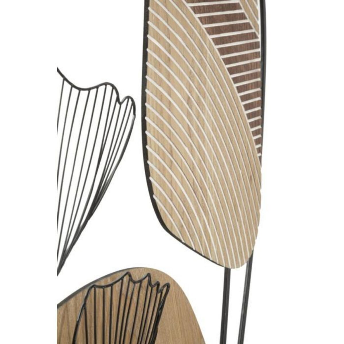 Paris Prix Décoration Murale en Métal  Tali  100cm Naturel & Noir