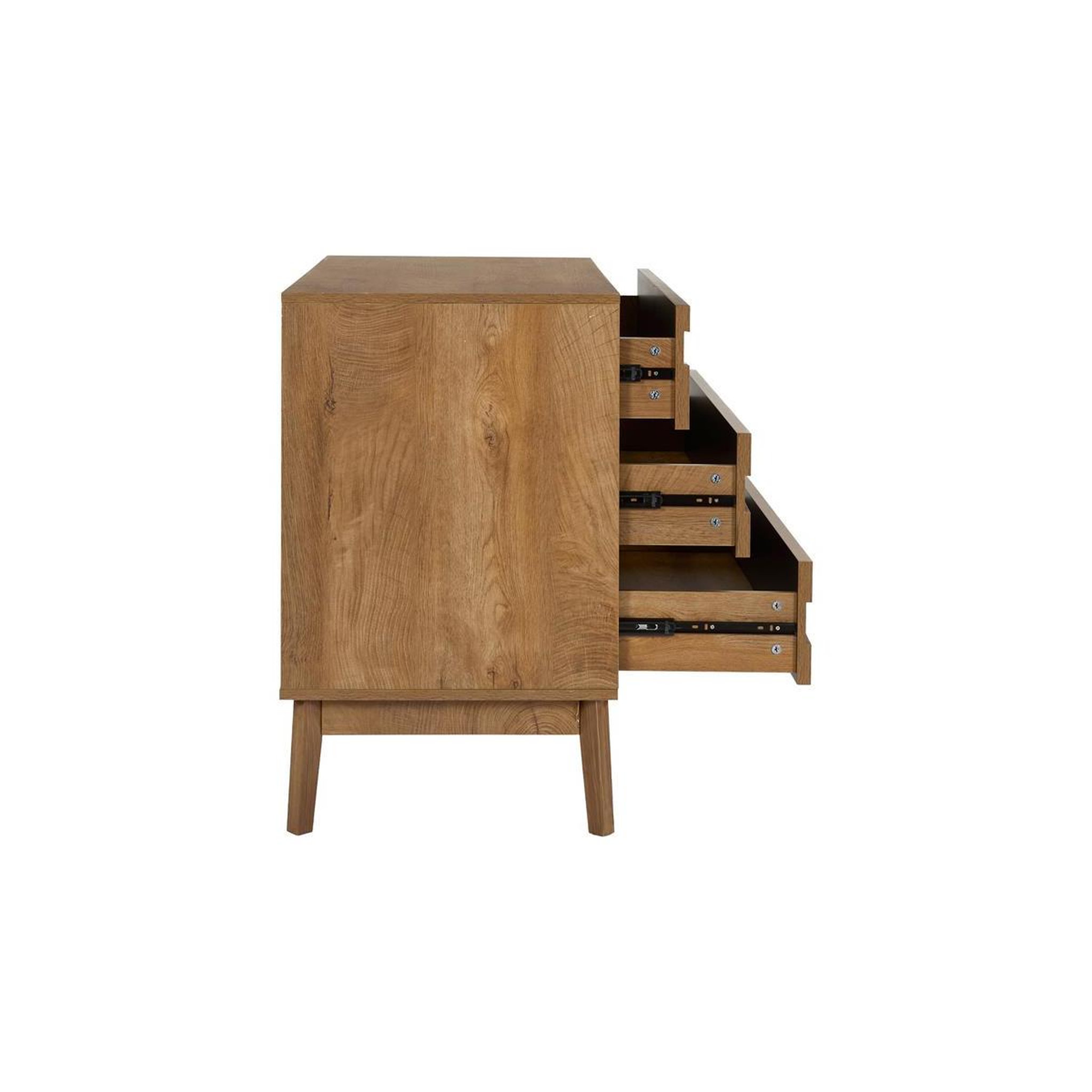 Voir la diapositive 5 : The Home Deco Factory Commode 3 Tiroirs  Forest  90cm Marron