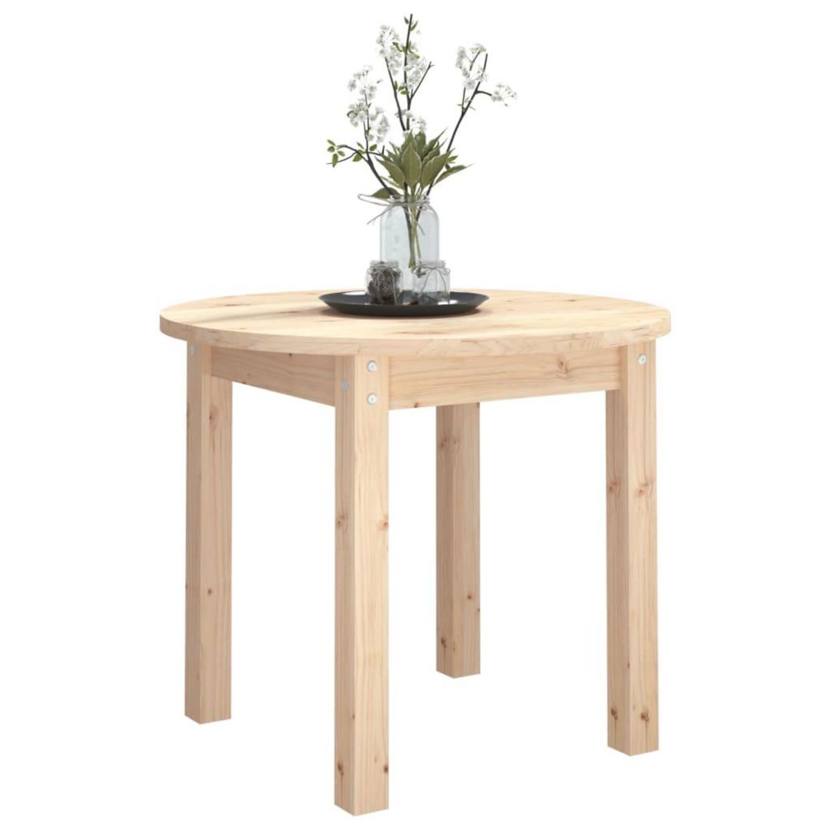 VIDAXL Table basse Ø 55x45 cm Bois massif de pin