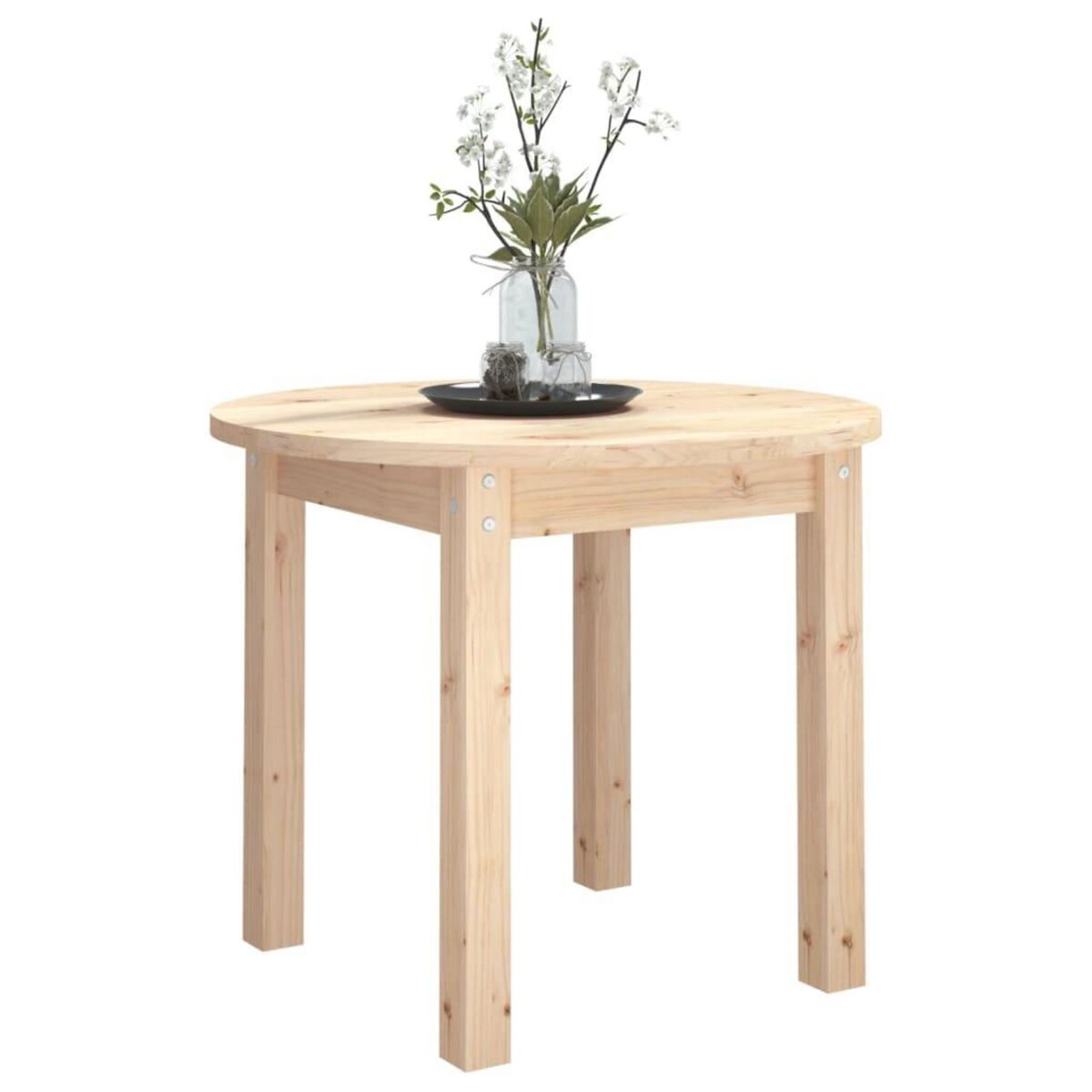 VIDAXL Table basse Ø 55x45 cm Bois massif de pin