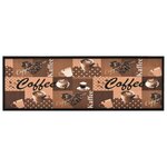 VIDAXL Tapis de cuisine lavable Marron cafe 60x180 cm