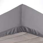 Paris Prix Drap Housse  Lina  90x190cm Gris