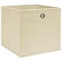 Voir la diapositive 2 : VIDAXL Boîtes de rangement 10 pcs Tissu intisse 28x28x28 cm Creme