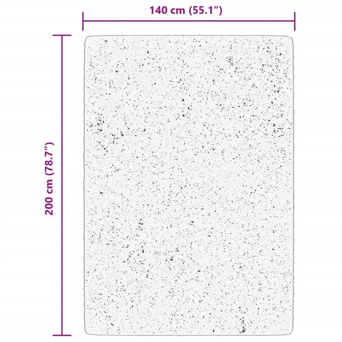 VIDAXL Tapis ARBIZU interieur exterieur design vintage 140x200 cm