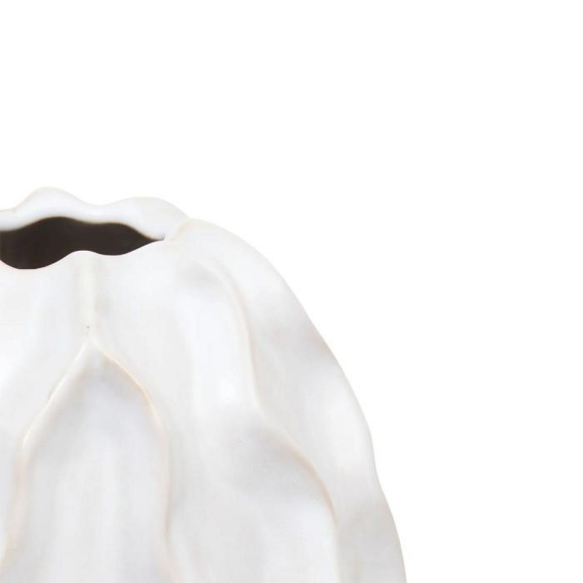 ATMOSPHERA Vase Design en Céramique  Sandri  17cm Blanc