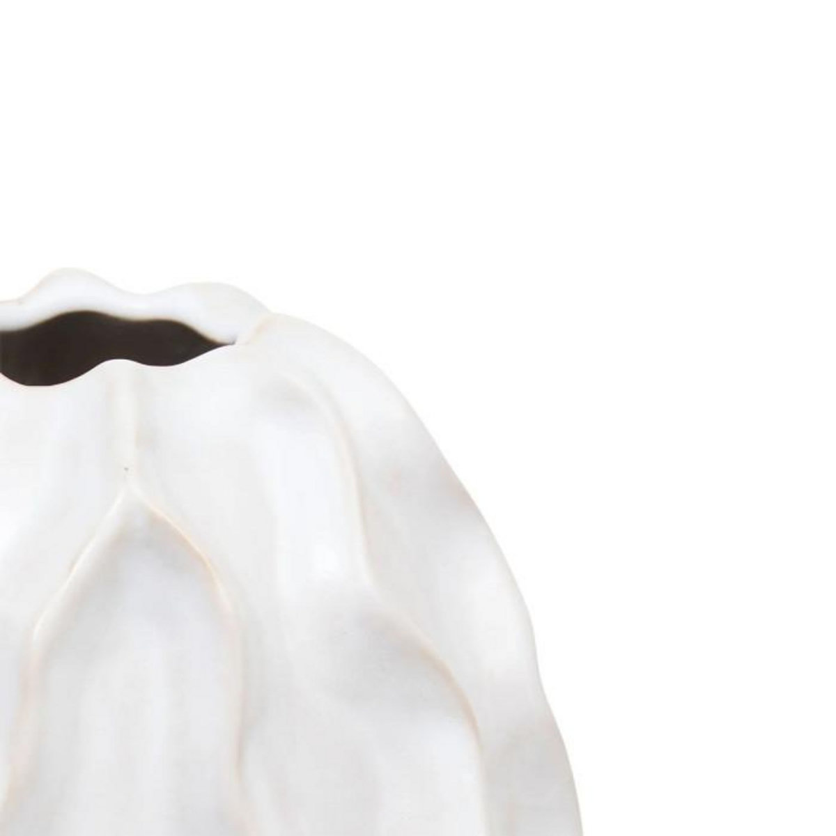 ATMOSPHERA Vase Design en Céramique  Sandri  17cm Blanc