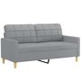 Voir la diapositive 2 : VIDAXL Canape a 2 places Gris clair 140 cm Tissu