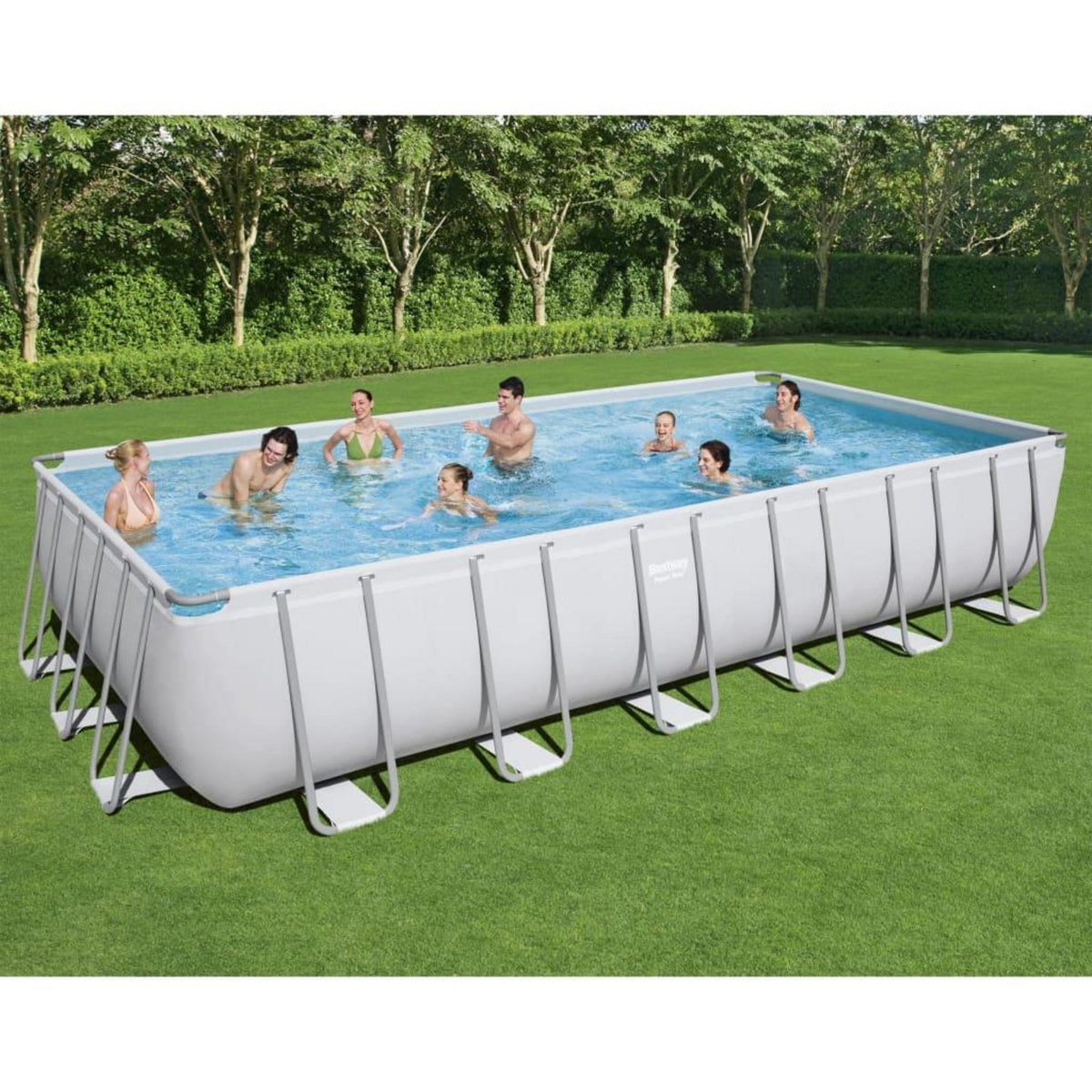 BESTWAY Bestway Ensemble de piscine Power Steel Rectangulaire 732x366x132 cm