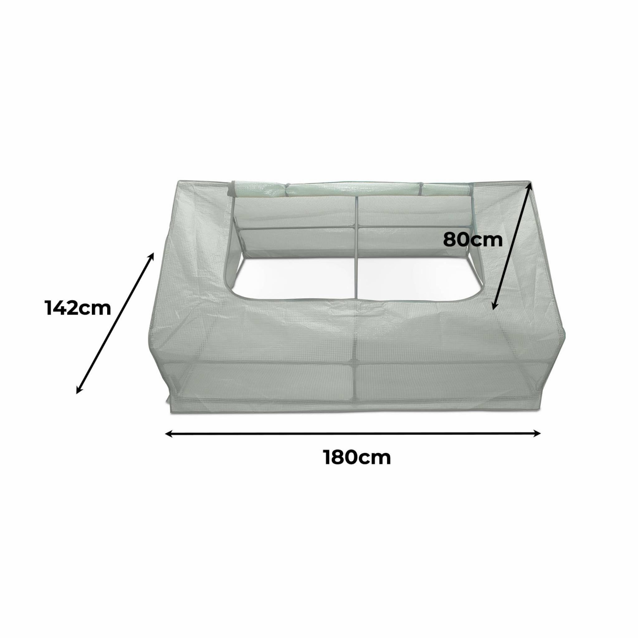 Voir la diapositive 5 : SWEEEK Mini serre de jardin - Ciboulette - 2.5m². serre châssis en polyéthylène