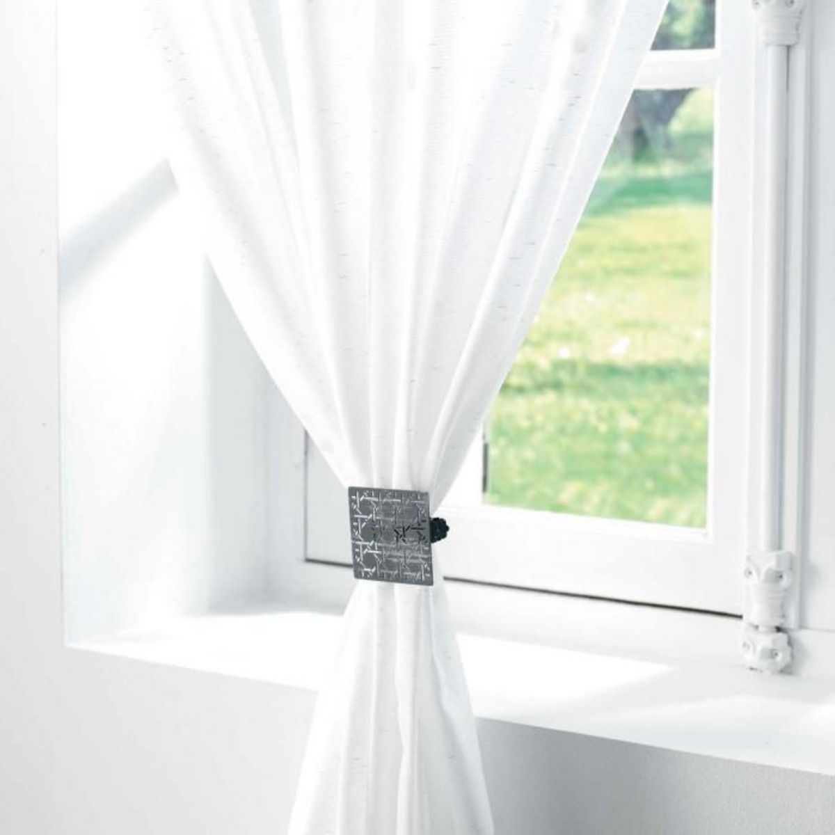 Paris Prix Lot de 2 Embrasses à Rideau  Emery  6cm Gris