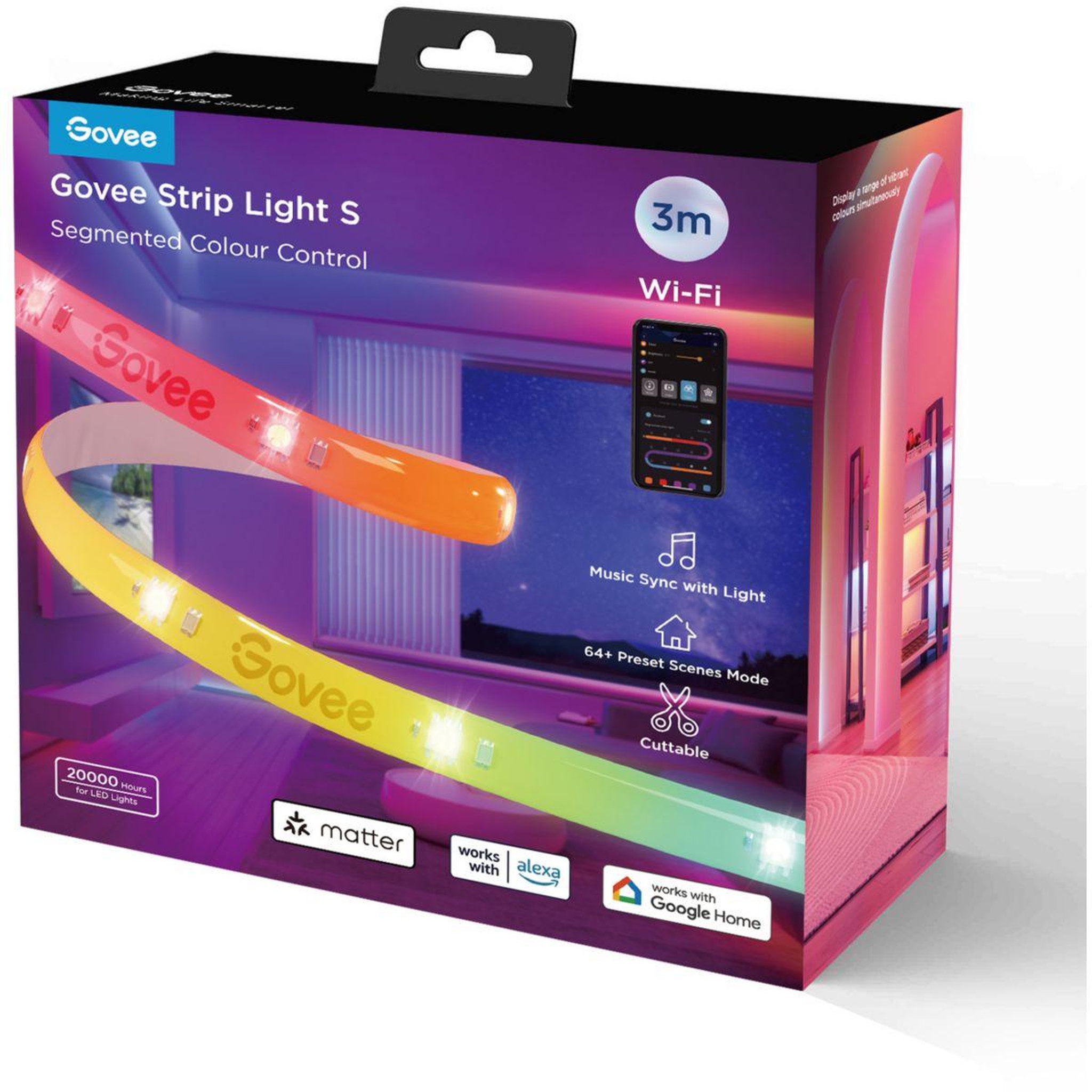 Voir la diapositive 2 : GOVEE Bandeau led led strip light rgbic