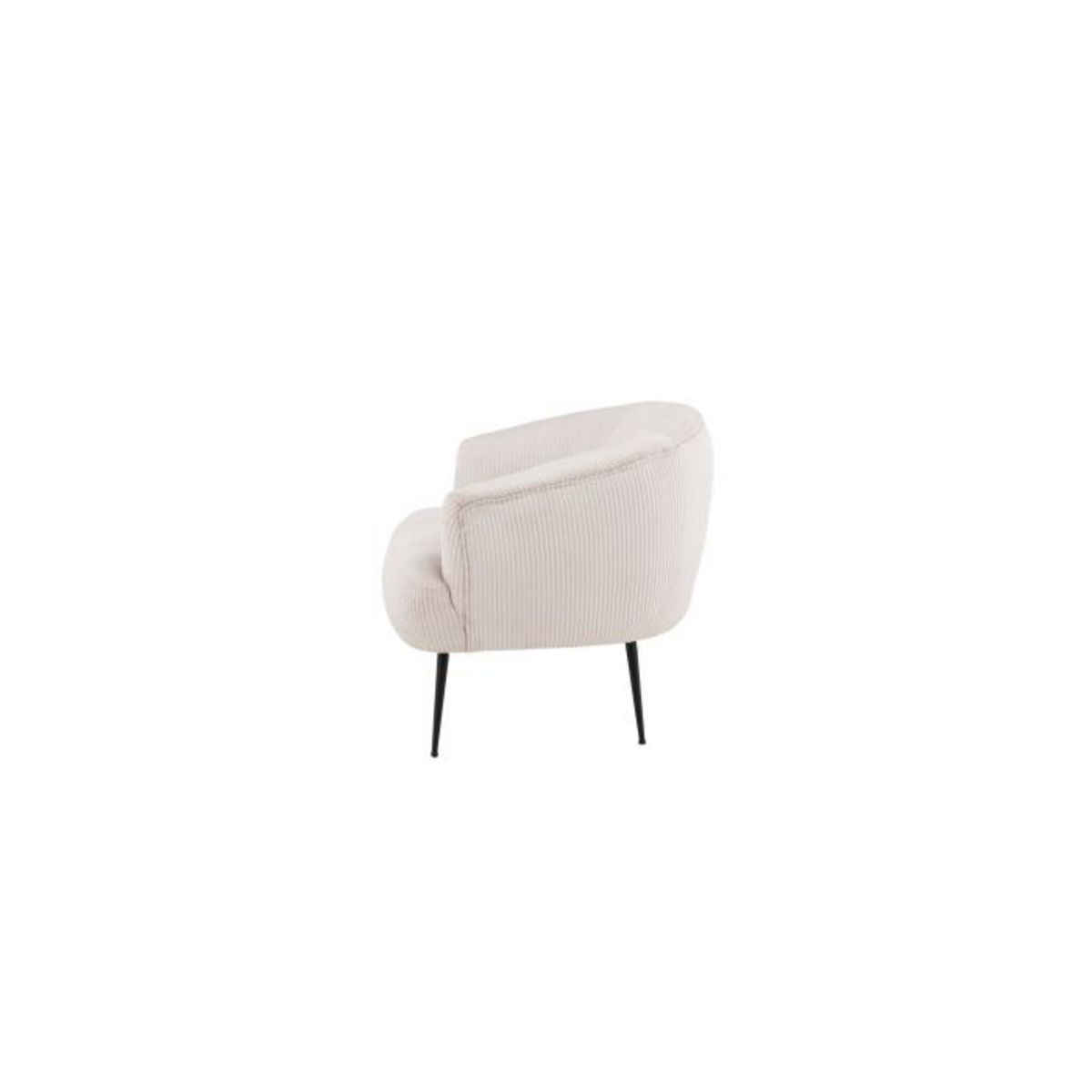 Paris Prix Fauteuil en Velours Côtelé  Derry  79cm Beige