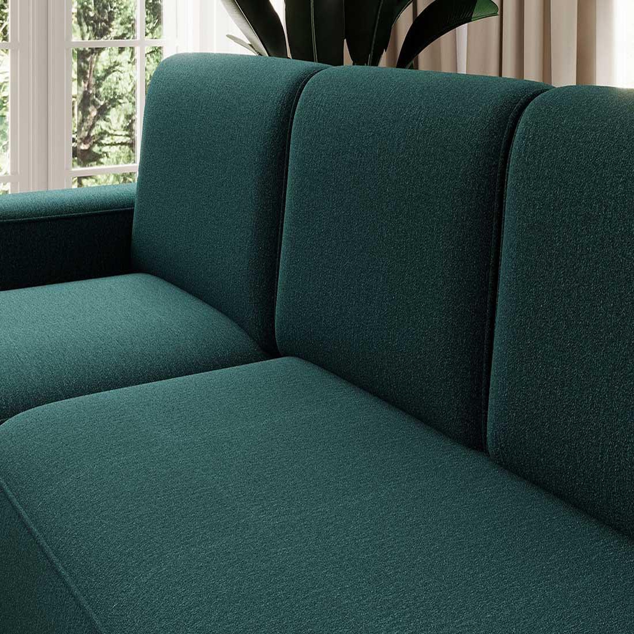 Voir la diapositive 5 : BEST MOBILIER Sam - canapé d'angle gauche 4 places convertible avec coffre en tissu