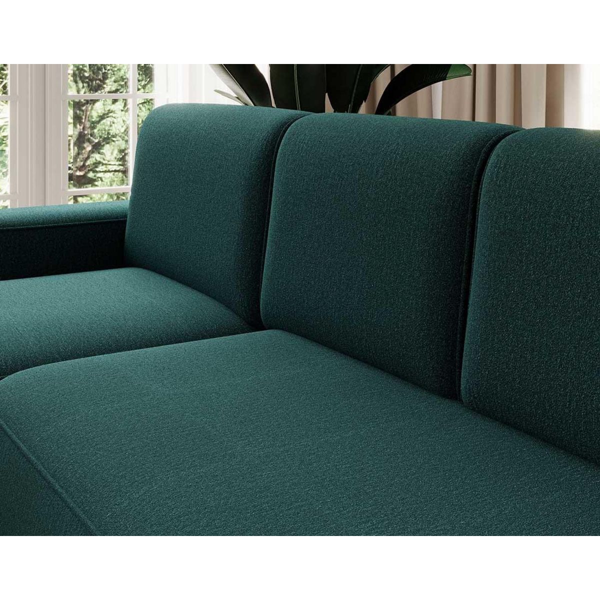 BEST MOBILIER Sam - canapé d'angle gauche 4 places convertible avec coffre en tissu