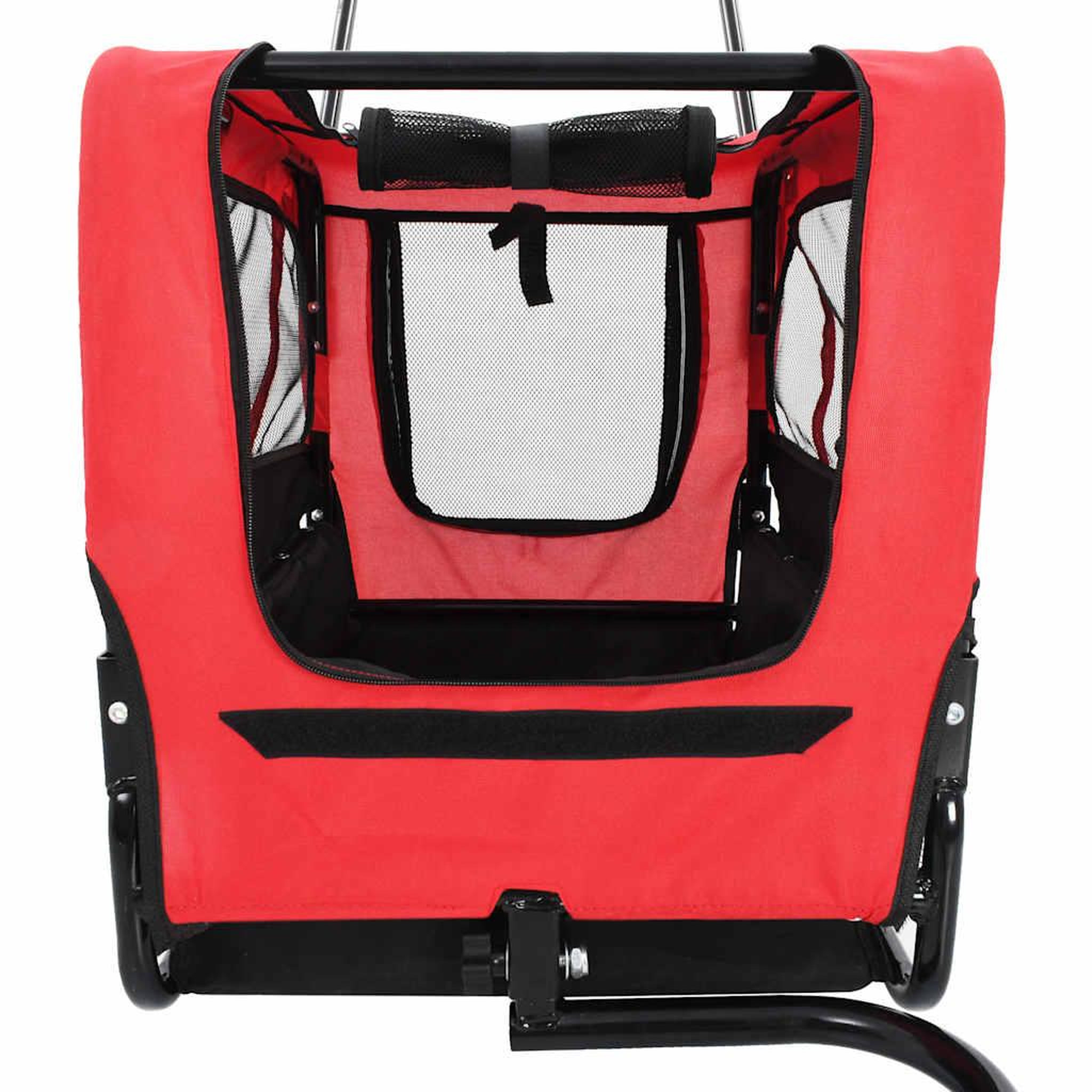 Voir la diapositive 5 : VIDAXL Remorque de velo pour chiens et poussette 2-en-1 rouge et noir