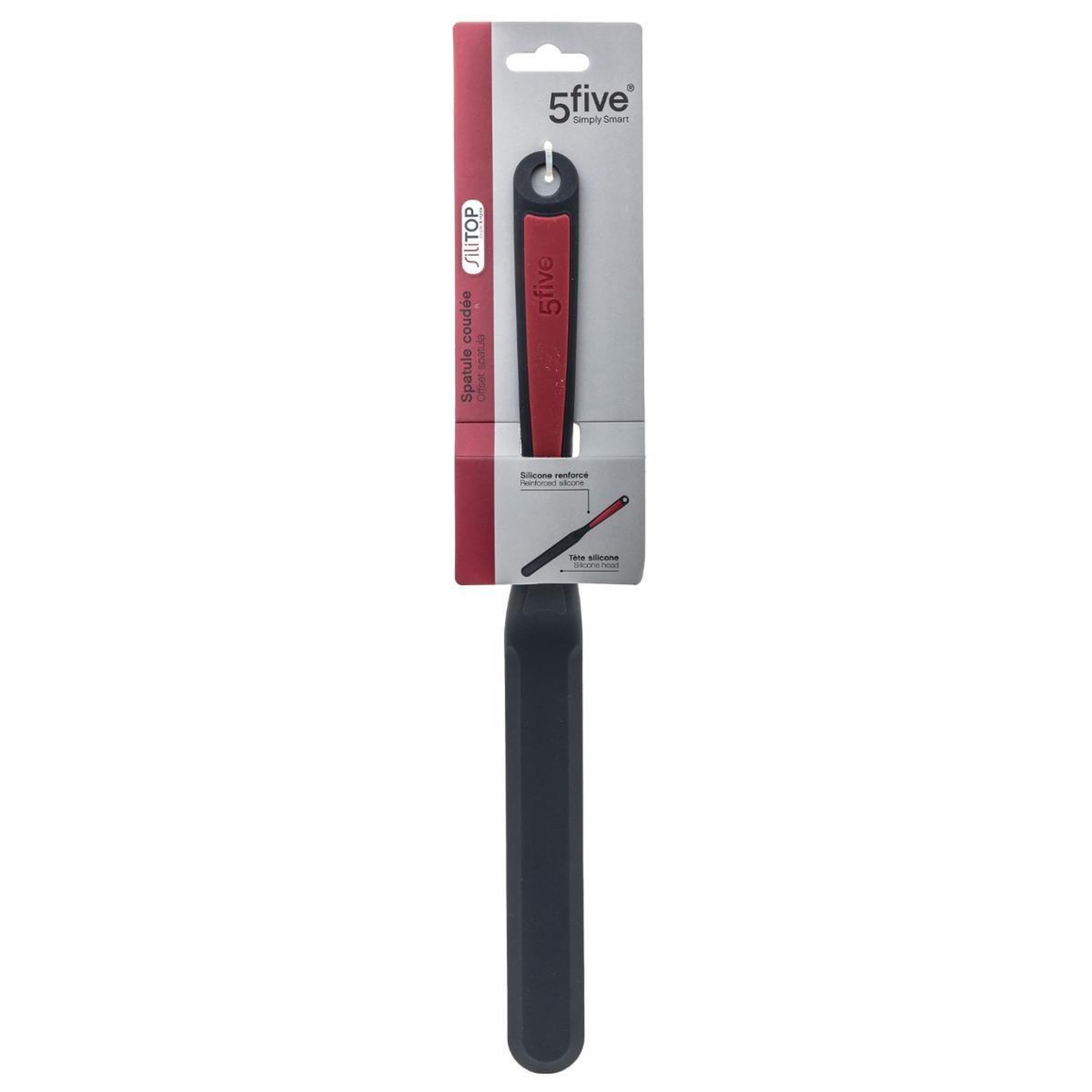 Voir la diapositive 2 : FIVE Spatule coudée de cuisine  silitop  36cm noir