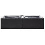 Voir la diapositive 4 : VIDAXL Jardiniere Noir 157x80x40 cm Resine tressee
