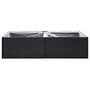 Voir la diapositive 4 : VIDAXL Jardiniere Noir 157x80x40 cm Resine tressee