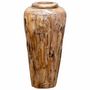 Voir la diapositive 2 : VIDAXL Vase de decoration 40 x 80 cm Bois de teck solide