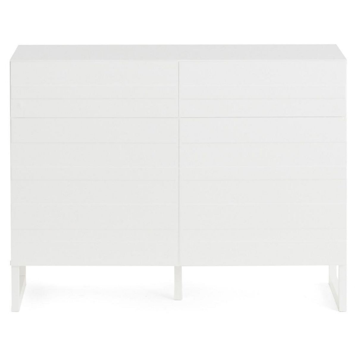 BEST MOBILIER Sofia - buffet bas - blanc mat - 110 cm