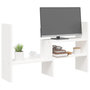 Voir la diapositive 4 : VIDAXL Support pour moniteur Blanc (39 72)x17x43 cm Bois de pin solide