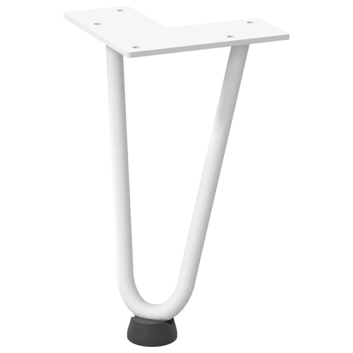 VIDAXL Pieds de table en forme d'epingle a cheveux 4 pcs blanc 20 cm
