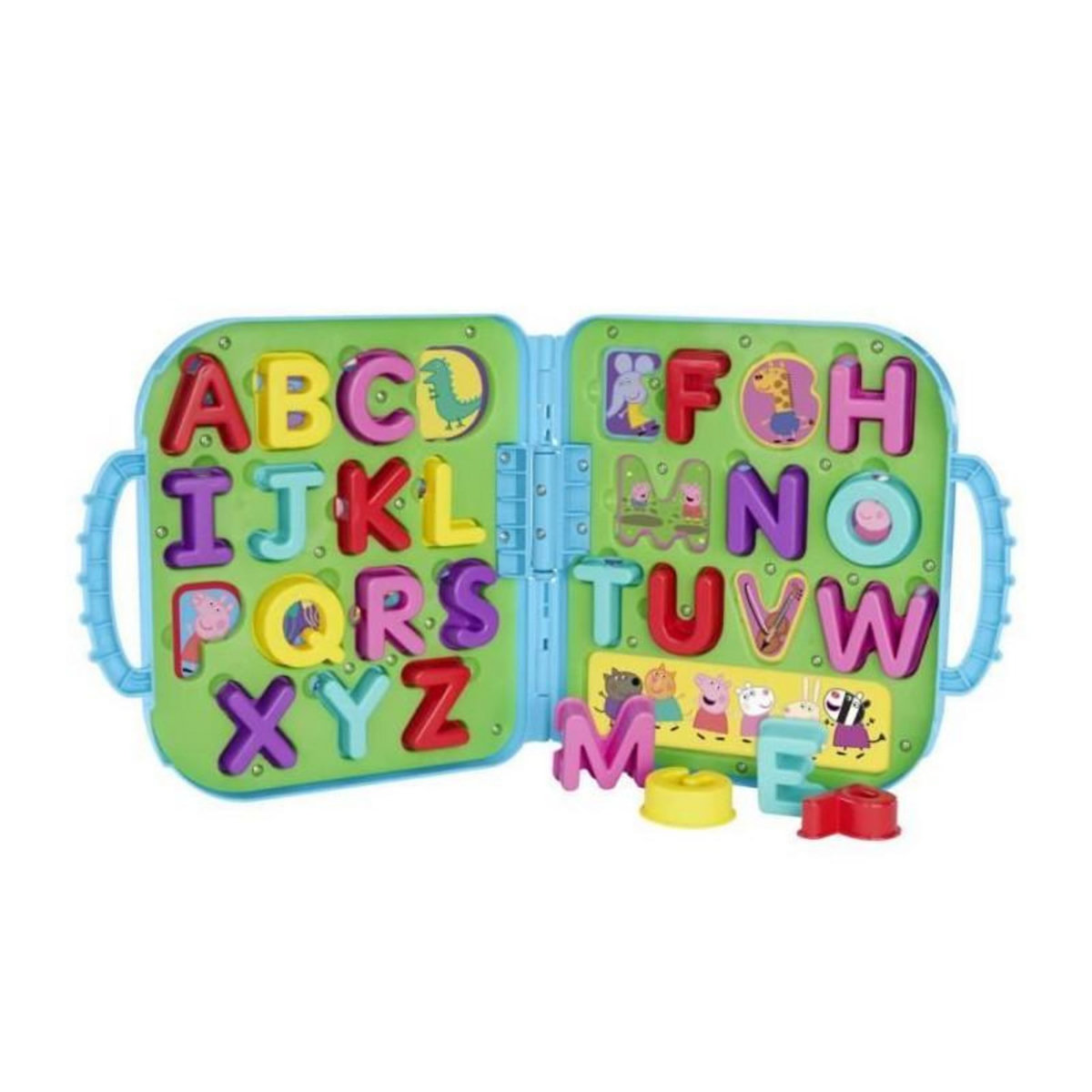 HASBRO Peppa Pig Mallette Alphabet de Peppa, jouet abécédaire pour enfants d'âge préscolaire, a partir de 3 ans