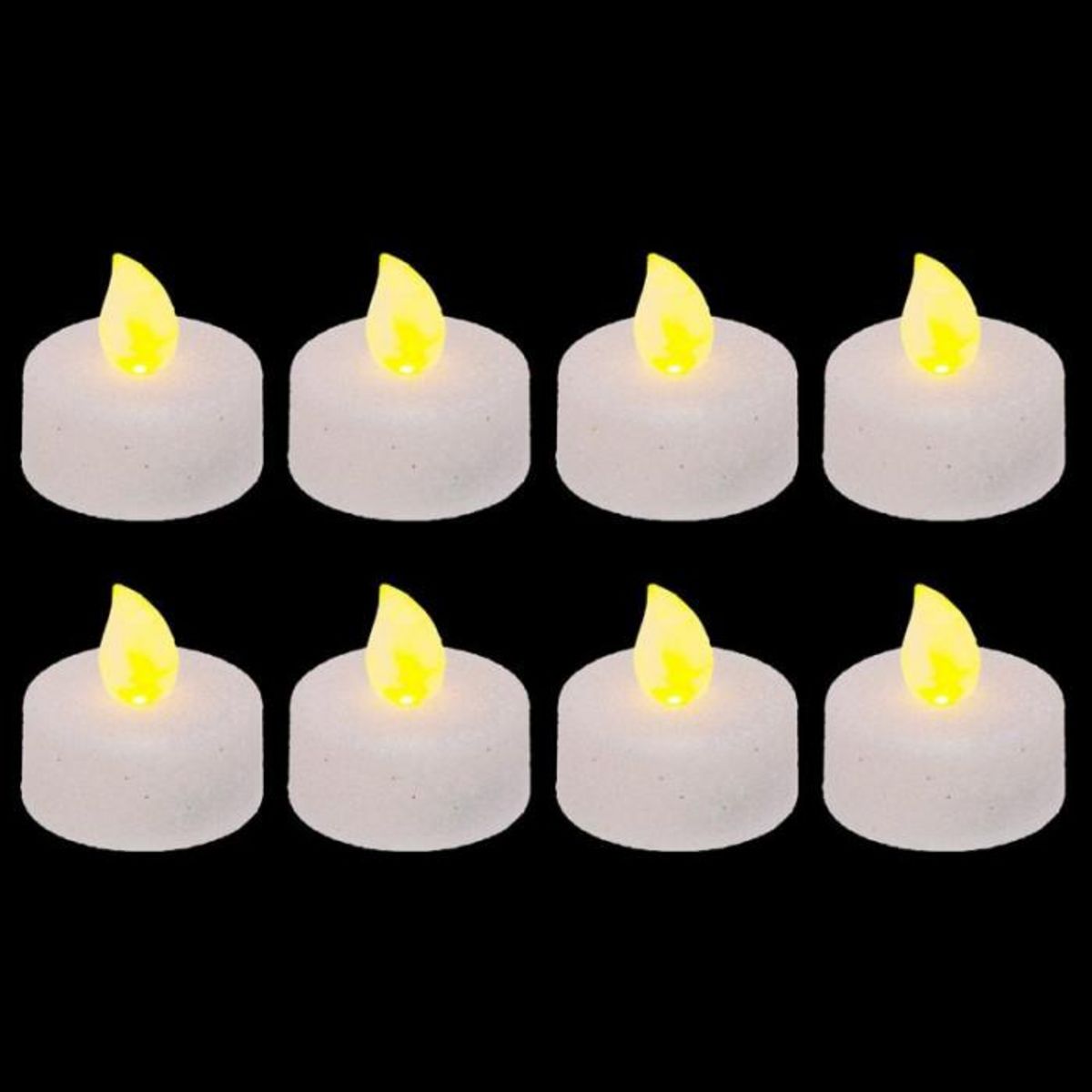 FEERIC LIGHT & CHRISTMAS Lot de 8 Bougies Led  Colorama  4cm Blanc