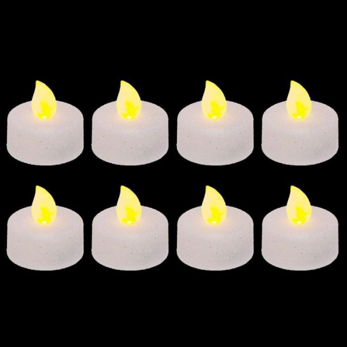 FEERIC LIGHT & CHRISTMAS Lot de 8 Bougies Led  Colorama  4cm Blanc