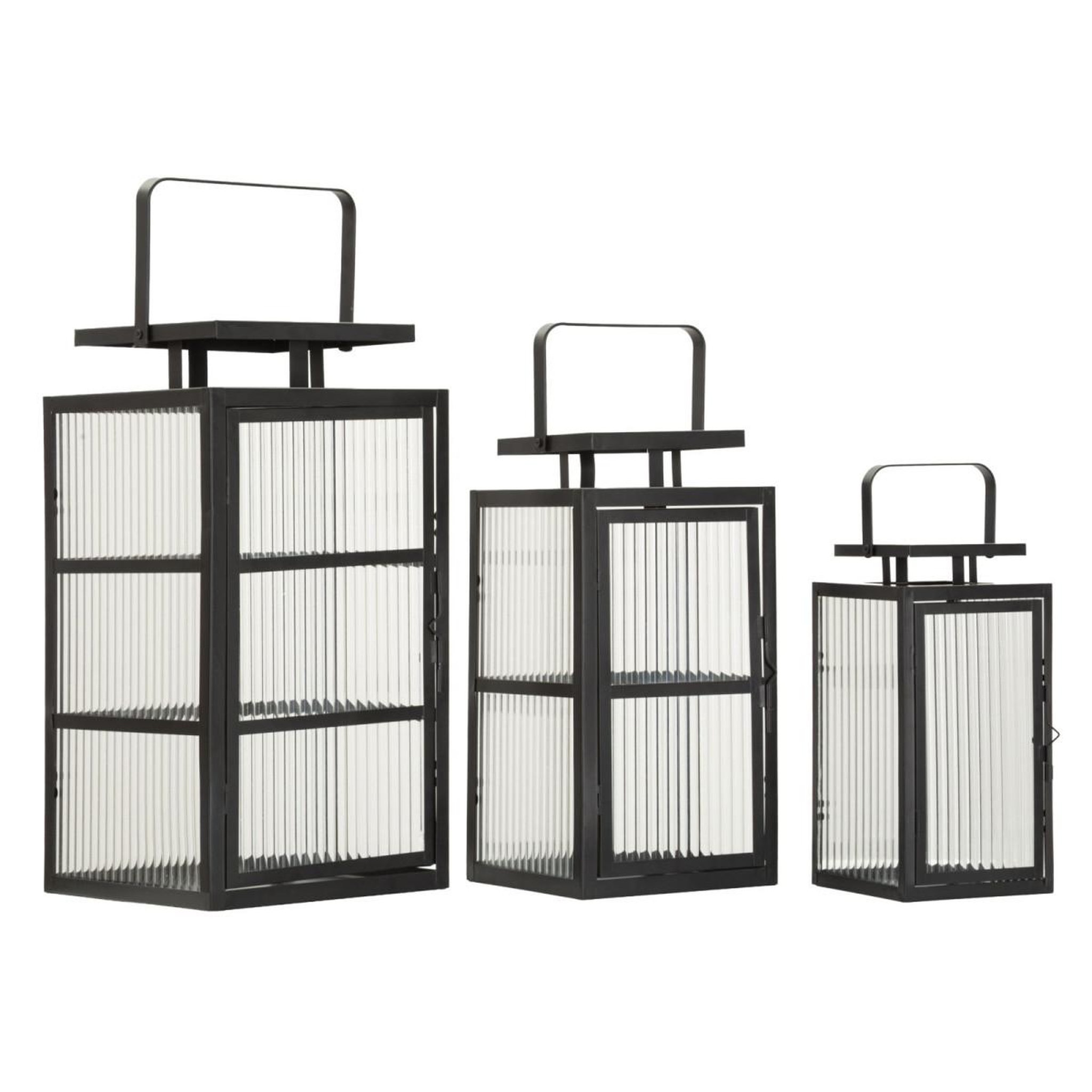 Paris Prix Lot de 3 Lanternes  Andromeda  50cm Noir