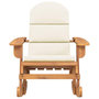 Voir la diapositive 3 : VIDAXL Chaise a bascule Adirondack avec coussins bois massif d'acacia