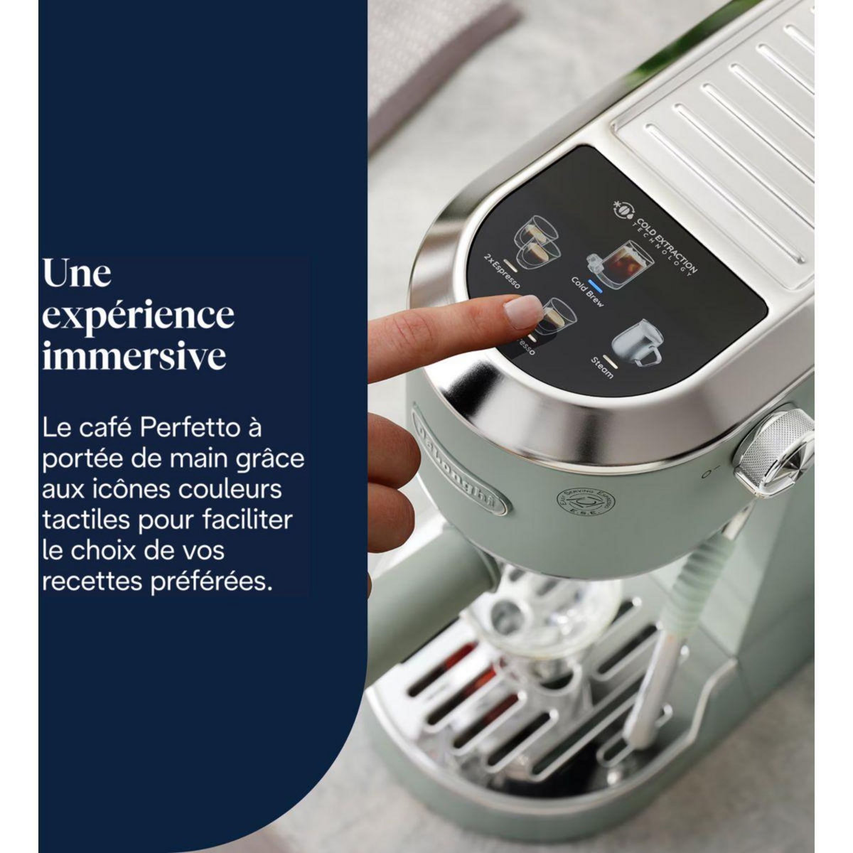 DELONGHI Machine à expresso Dedica Duo EC890.GR - Vert